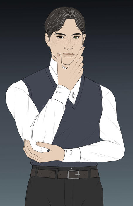 Single Halfbody Sketch + Flats + Color BG (15 $)